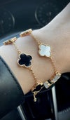 Black Leaf Clover Bracelet