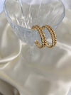 Gold Chain Hoop Earrings