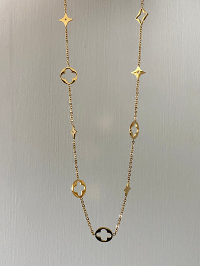 Multi Motif Gold Necklace