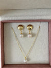 Pearl Necklace & Earring Set