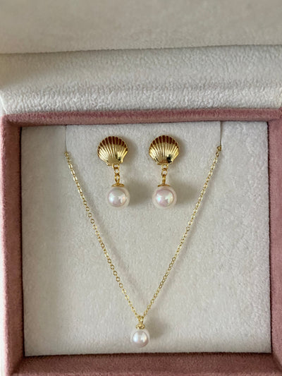 Pearl Necklace & Earring Set