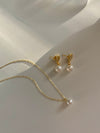 Pearl Necklace & Earring Set