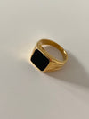 Black Square Signet Ring