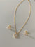 White Leaf Clover Necklace & Earring Set