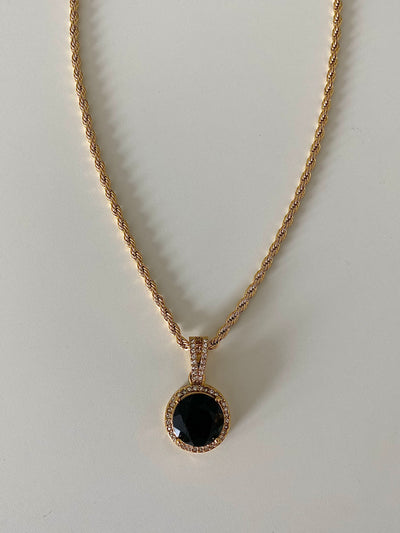 Eclipse Black Onyx Pendant Necklace