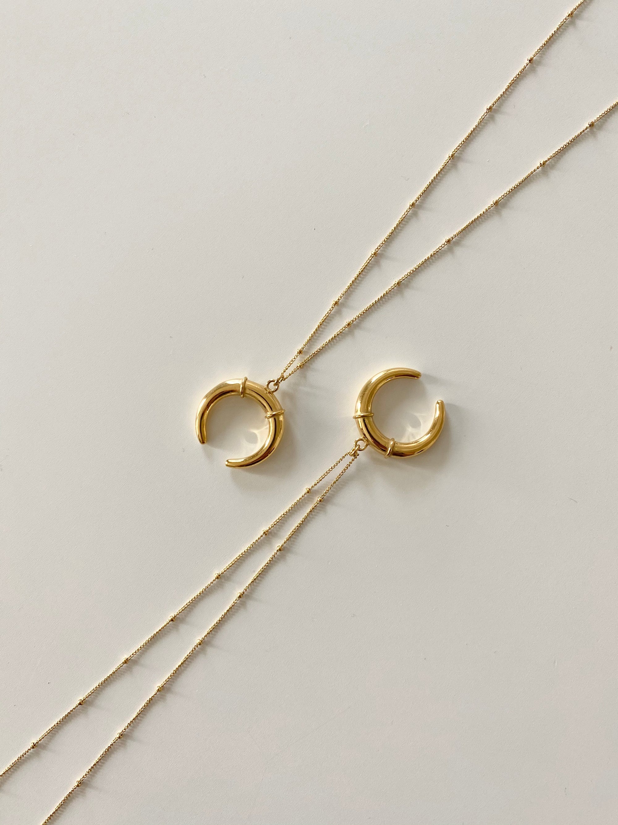 Gold Crescent Moon Necklace